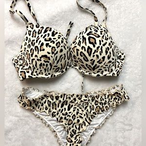 Womens leopard print bikini